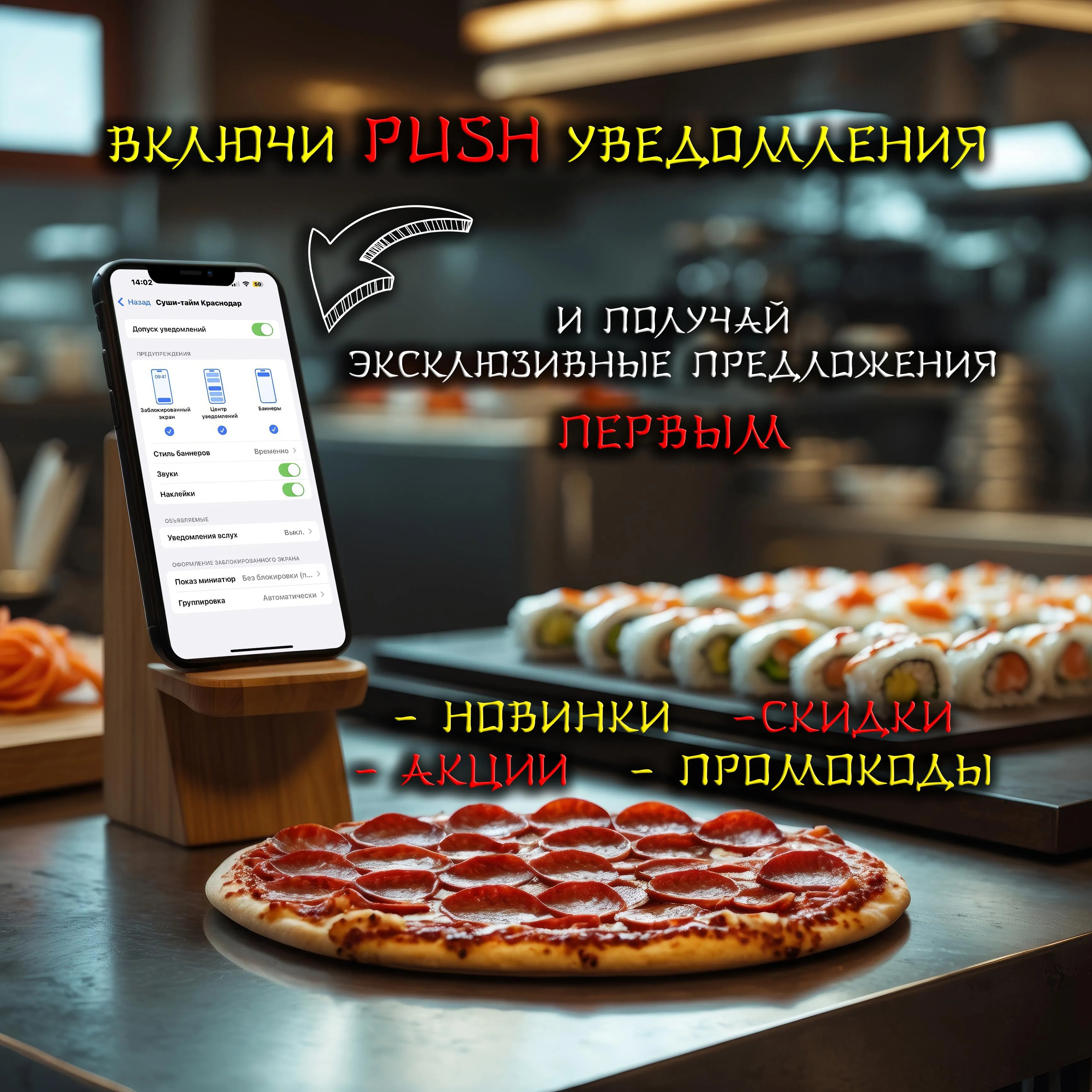 Включи Push уведомление